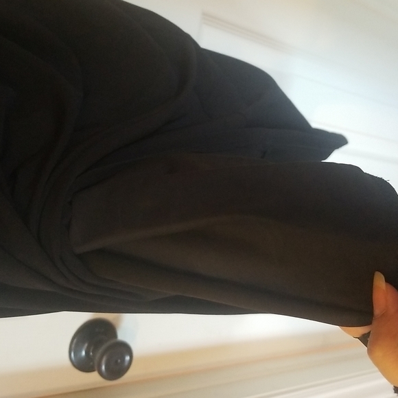 Black V-neck Side Tie Long Sleeved Dress - Picture 5 of 5